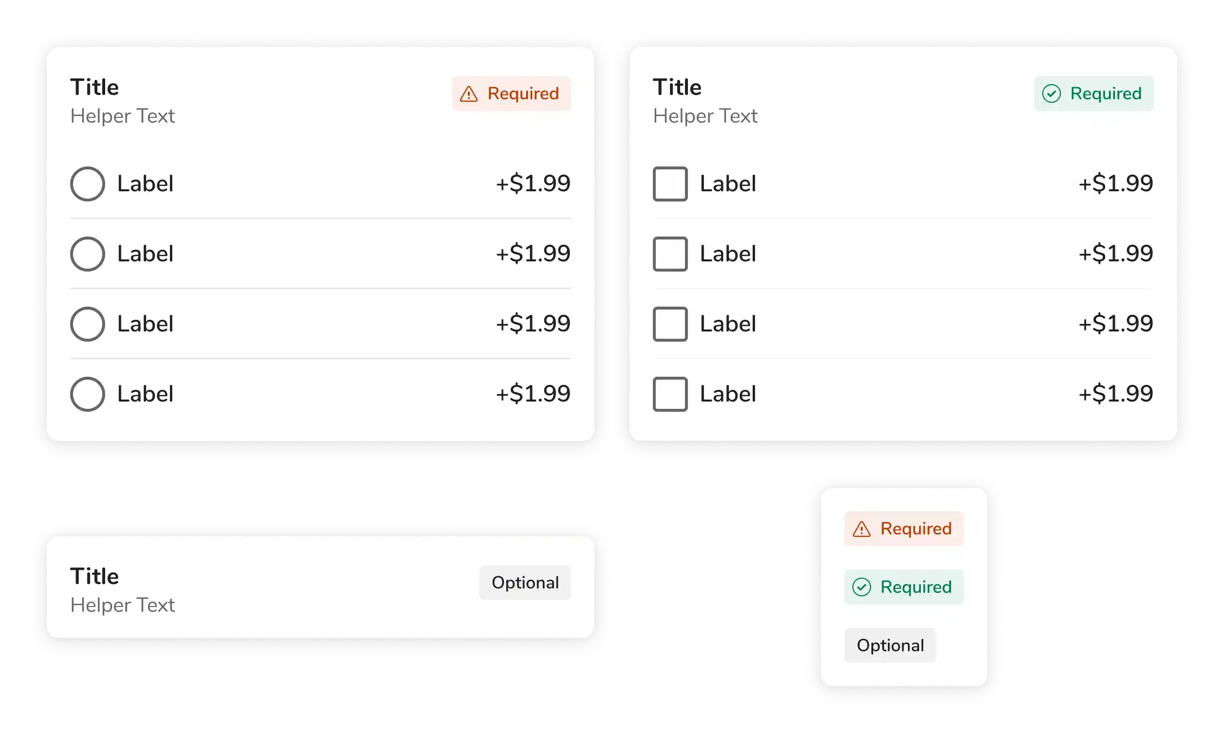 Form section component of the item detail view