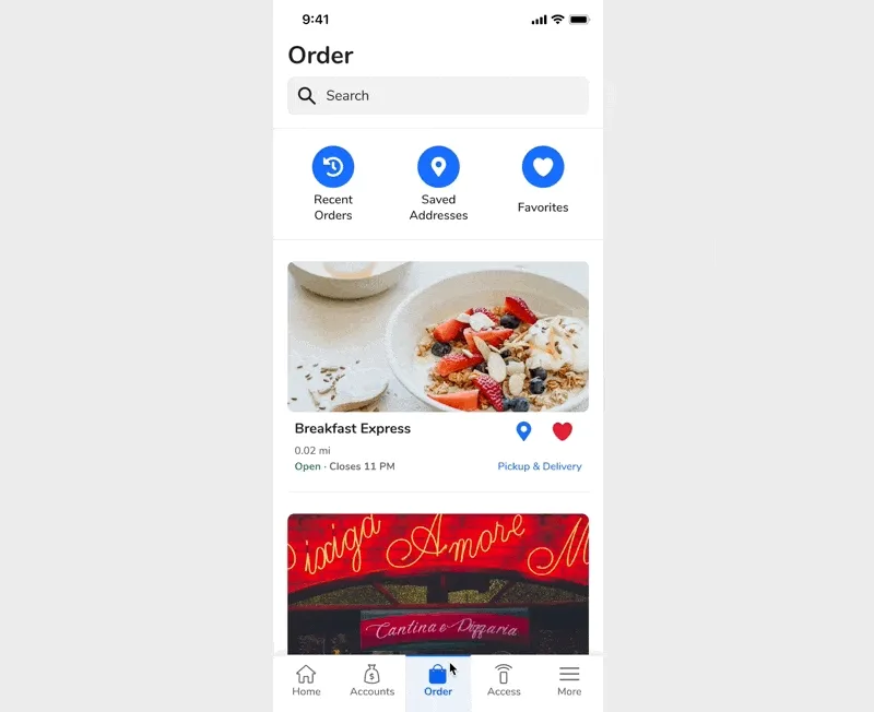 Order Options Control for Ordering within GET
